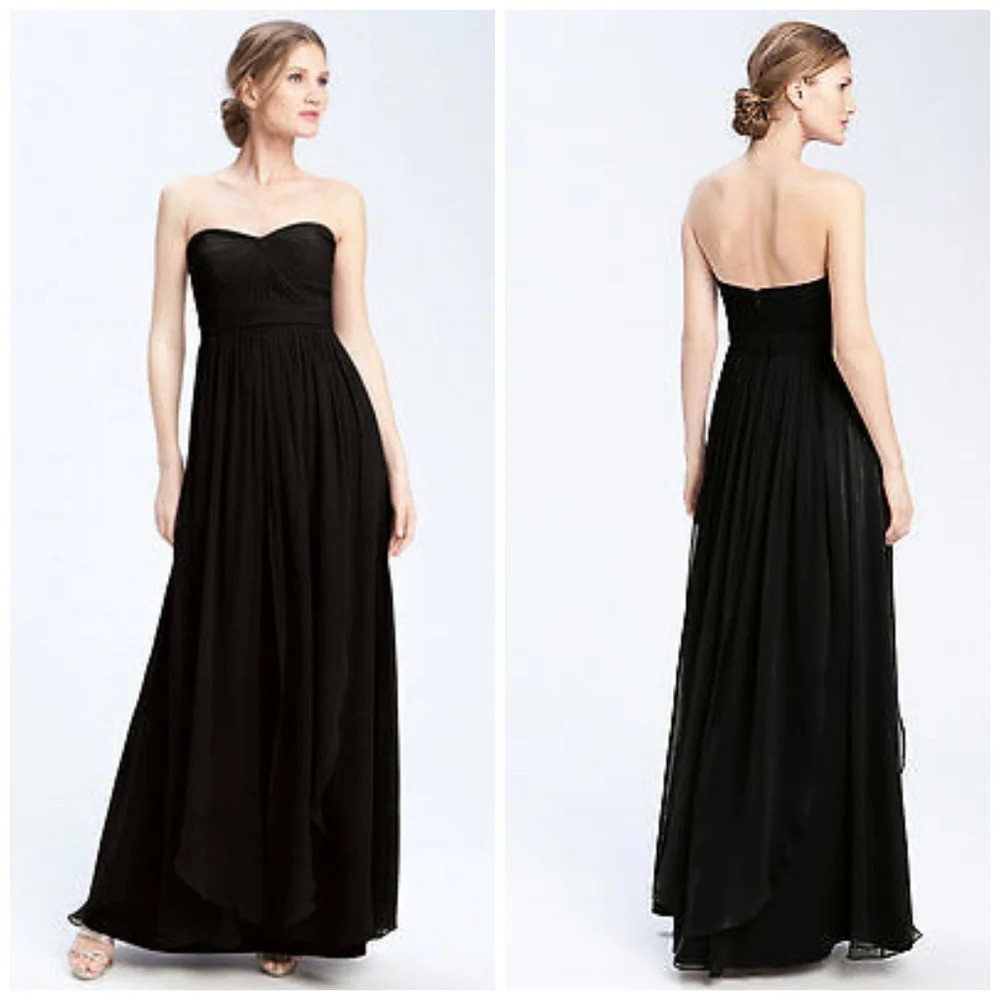 Jenny Yoo Aidan Convertible Black Bridesmaid Dress Size 10 - Picture 1 of 10